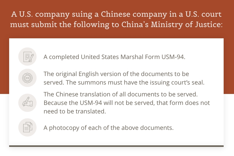 Demandar a una empresa china ante los tribunales de EE.UU.
