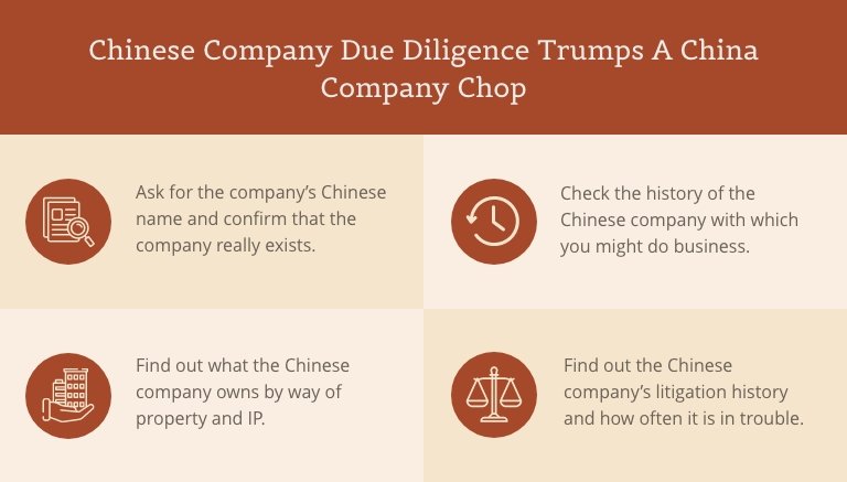 Due Diligence Trumps a China Company Chop