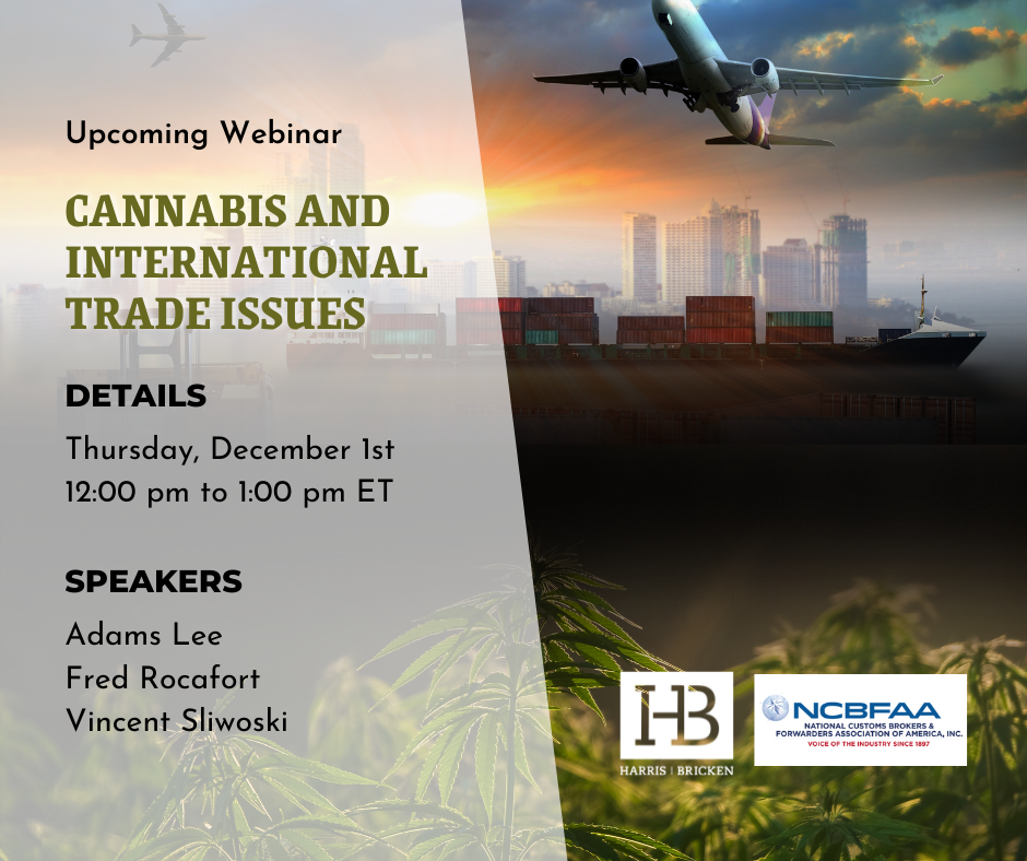 photo of Cannabis and International Trade CLE: Join us December 1st! image