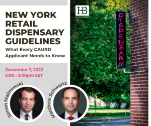 New York retail dispensary guidelines