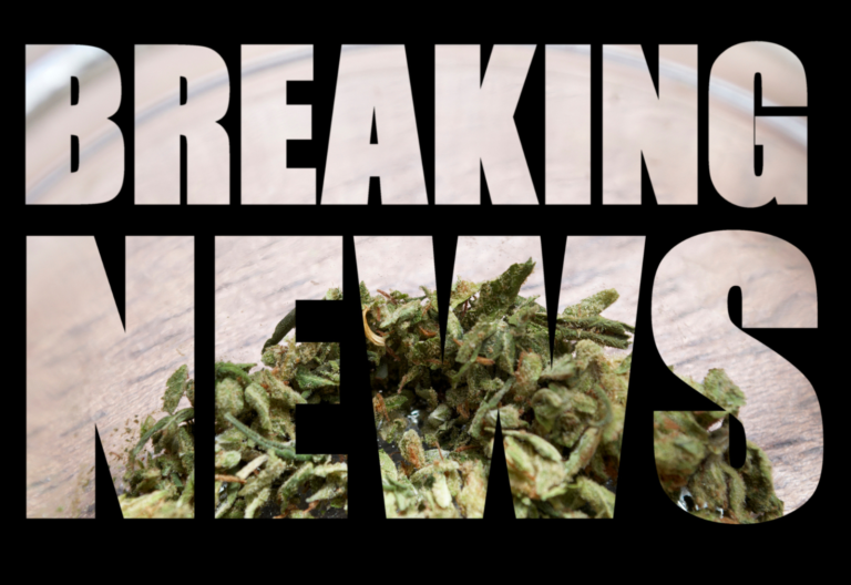 Arizona Eilmeldung Grafik mit Cannabis im Hintergrund