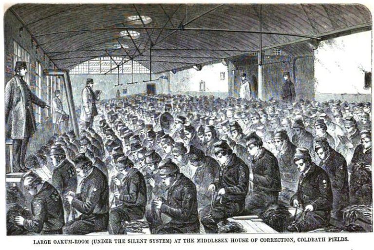 Drawing of prisoners at the middlesex house of correction