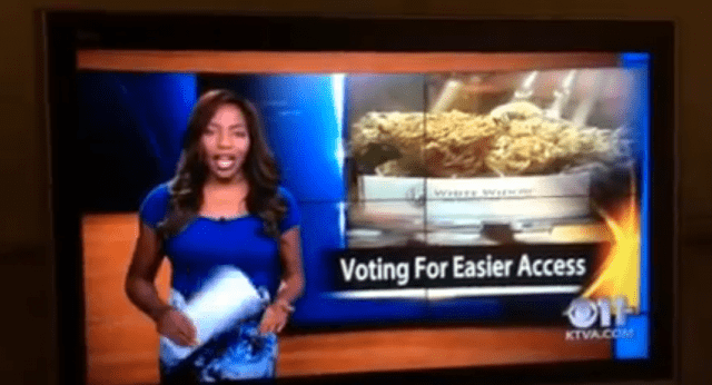 woman giving a news report on marijuana