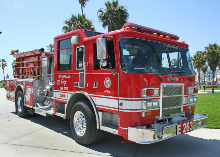 Venice Beach City of Los Angeles Fire truck