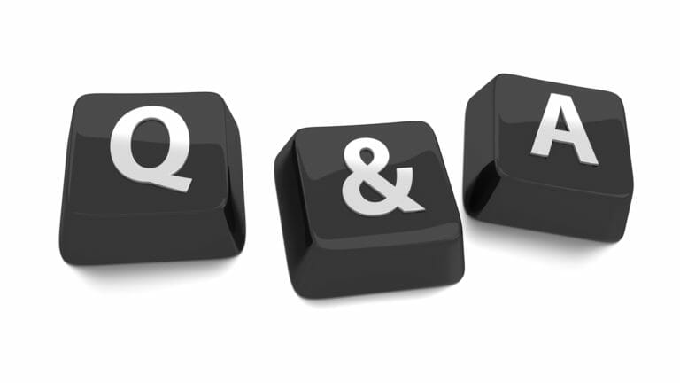 Q & A written in white on black computer keys