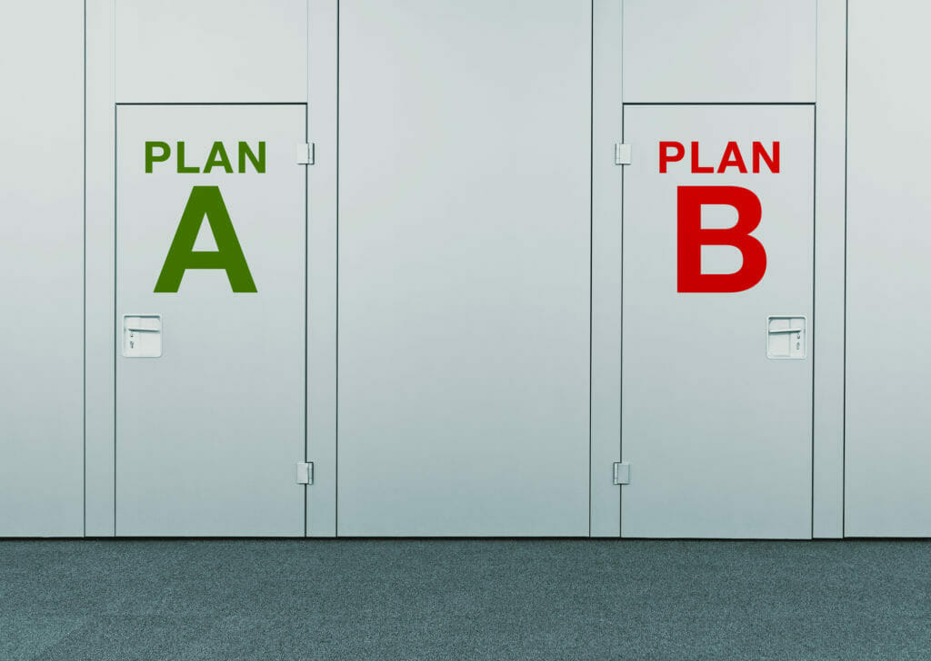Plan A or Plan B doors, concept of choice