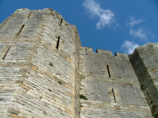 castle with blue skies background