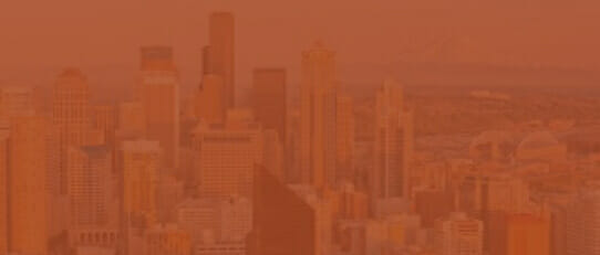 City skyline with orange filter